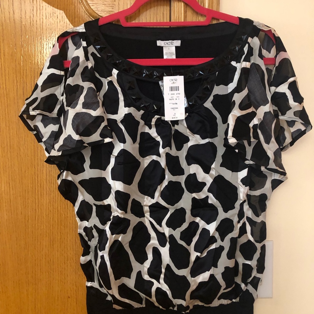 Cato Black and White Women's Top